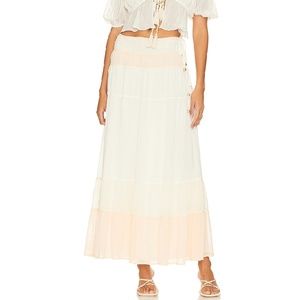 INWT Peach & Ivory Revolve Annette Maxi Skirt House of Harlow 1960